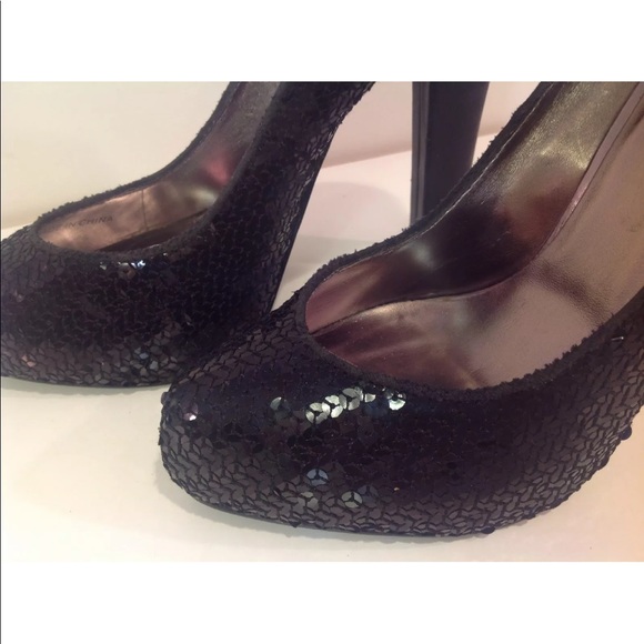Dolce Vita Black Sequin Heels sexy night out prom - Picture 8 of 8